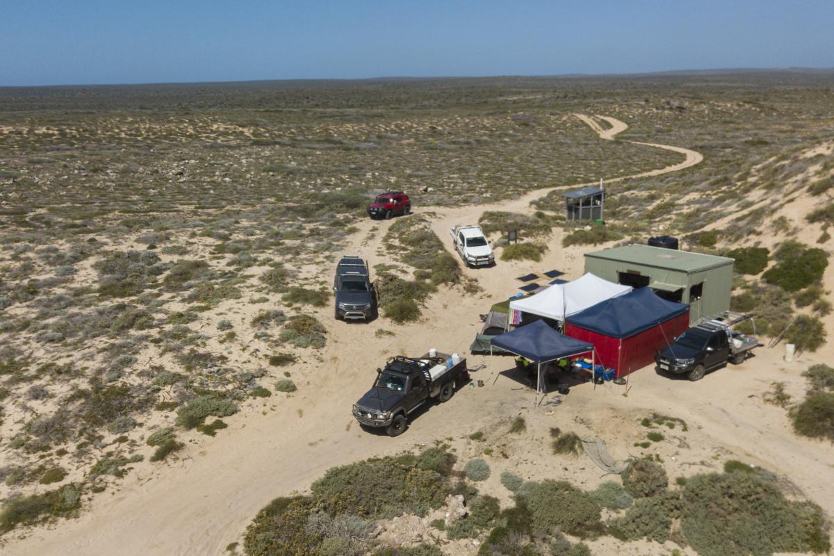 Beach camping at West Point campsite - Dirk Hartog Island National Park Beach camping at West Point campsite