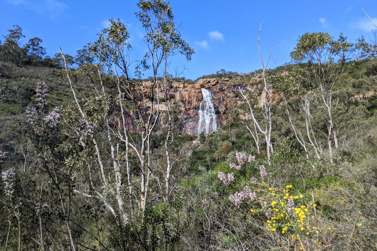 Ellis Brook Falls in Banyowla Regional Park