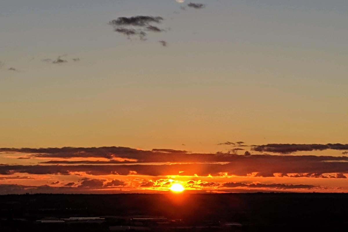 Sunset over the Swan Coastal Plain viewed from the Zig Zag Scenic Drive in Gooseberry Hill National Park