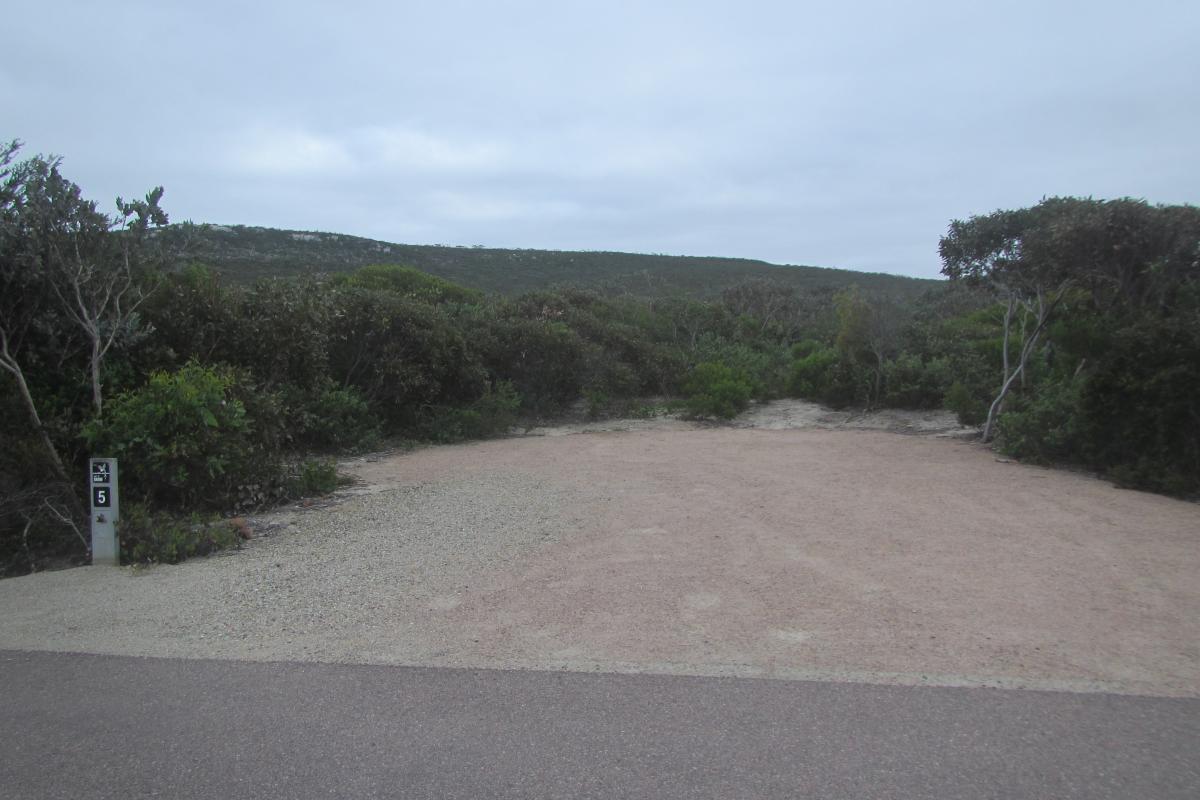 One of the campsites at Four Mile Campground