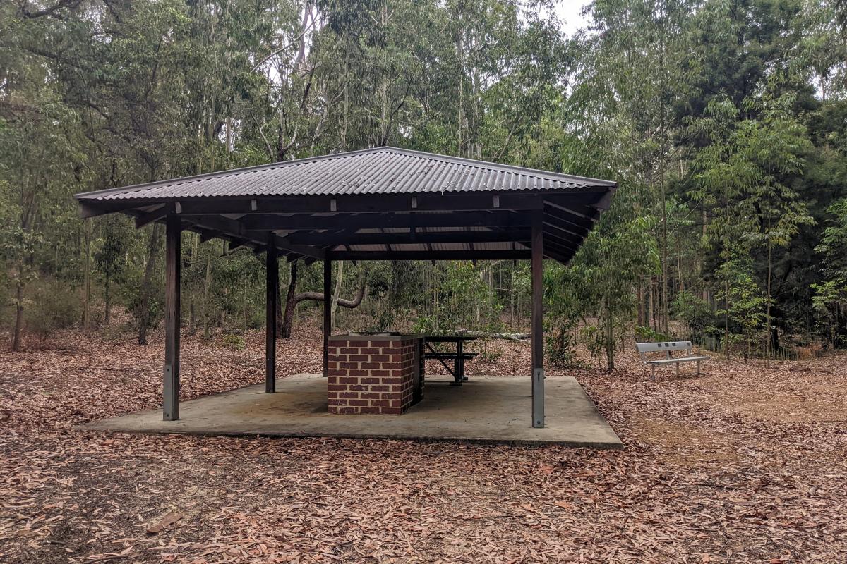 Undercover BBQ and picnic bench at Hoffman Mill Undercover BBQ and picnic bench at Hoffman Mill