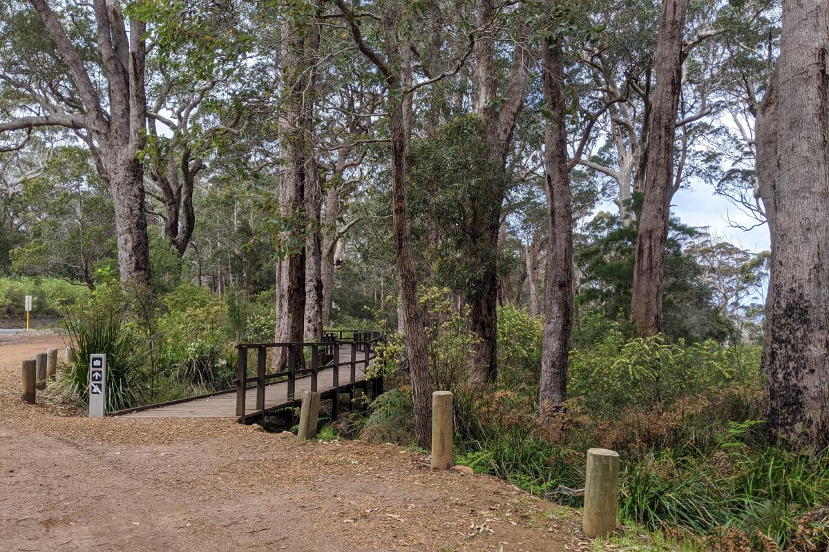 Access to John Rate Lookout from the parking area Access to John Rate Lookout from the parking area
