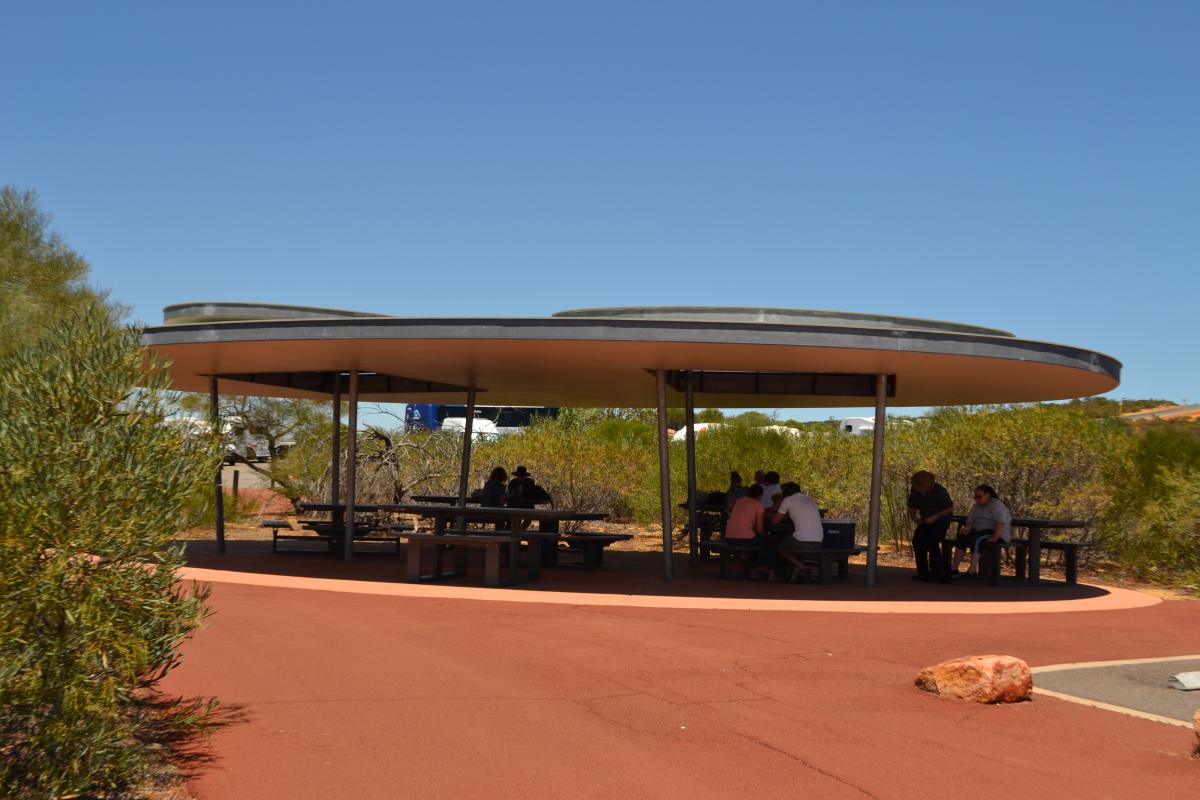 Accessible picnic shelter at the Loop Nature's Window.