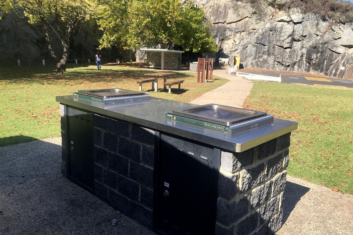 Barbecue facilities at the Quarry picnic area