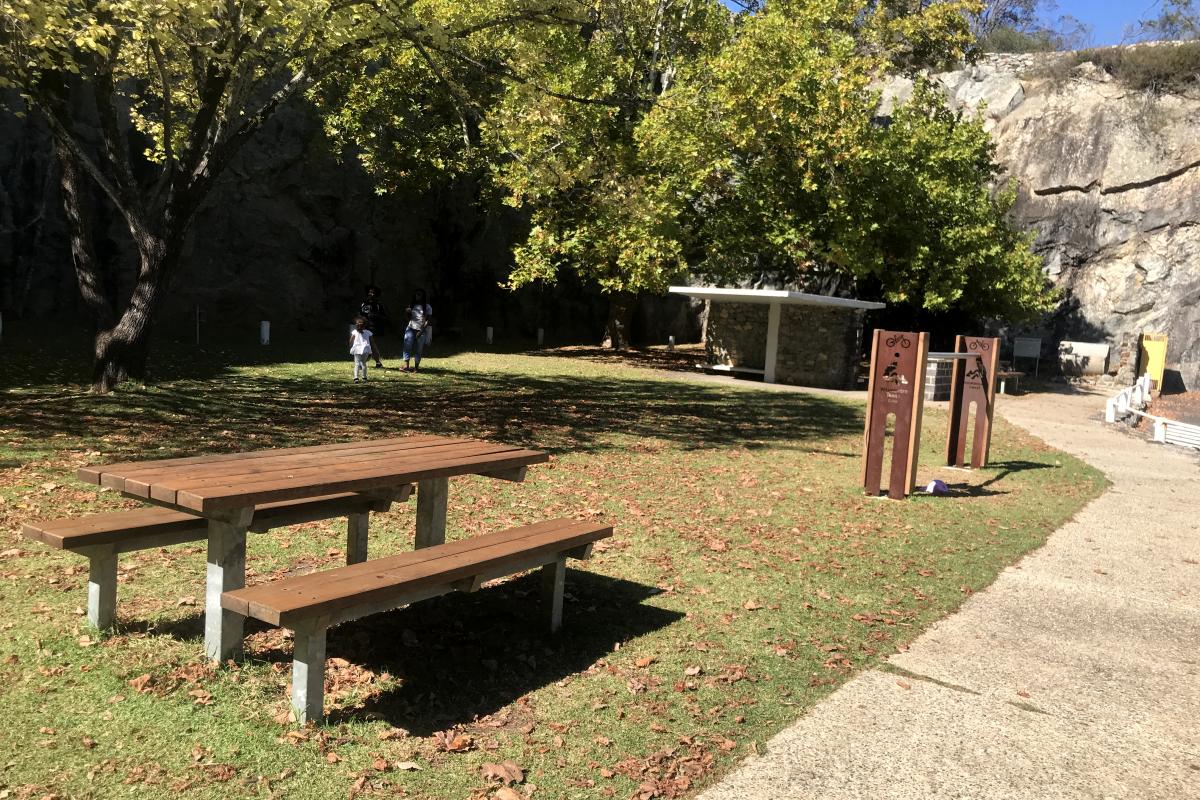 Wheelchair accessible picnic area at The Quarry