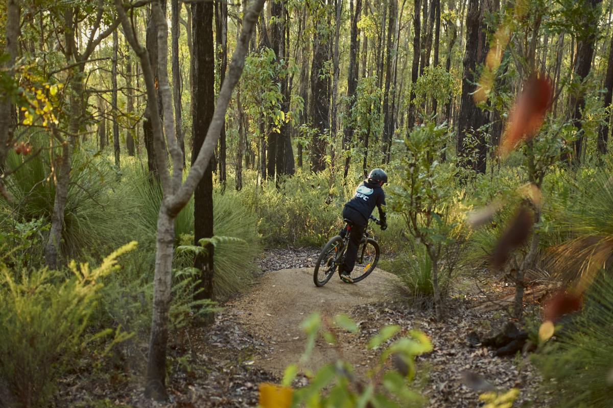 Riding on the Wambenger Trails in Collie.