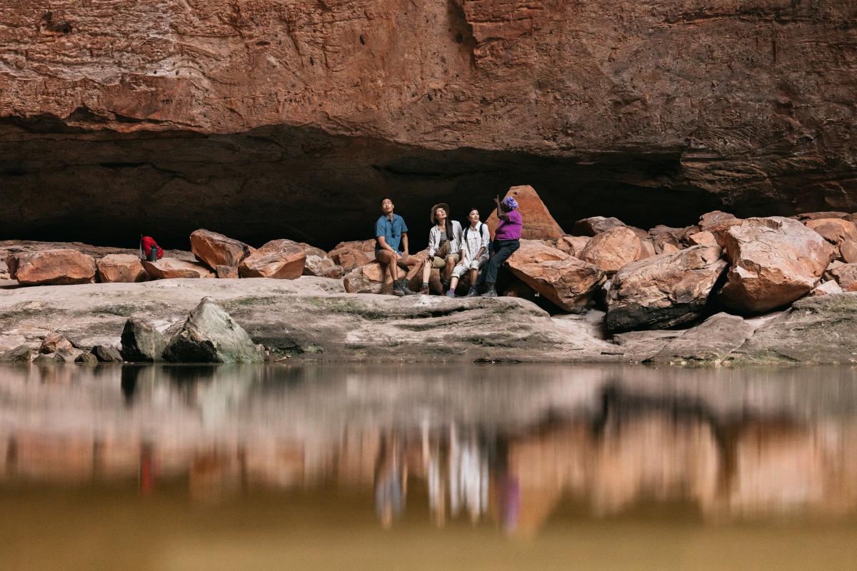 Sitting in Cathedral Gorge