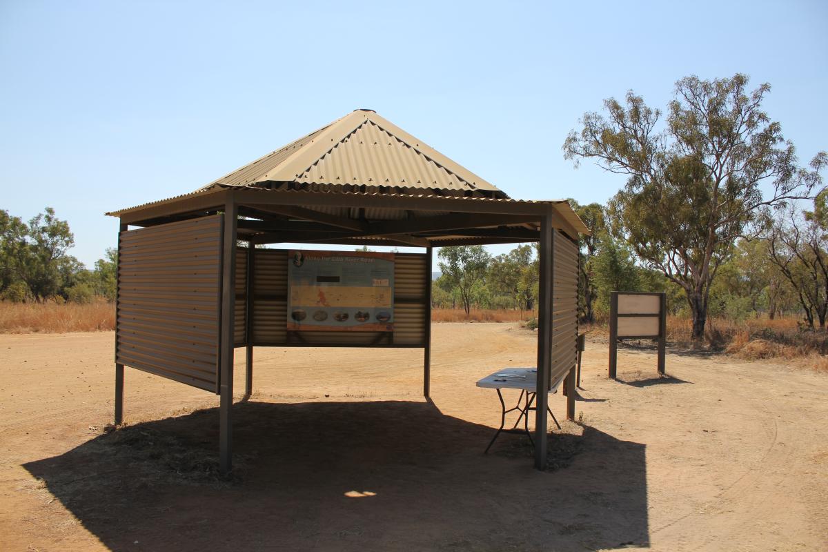 Information shelter at the campground