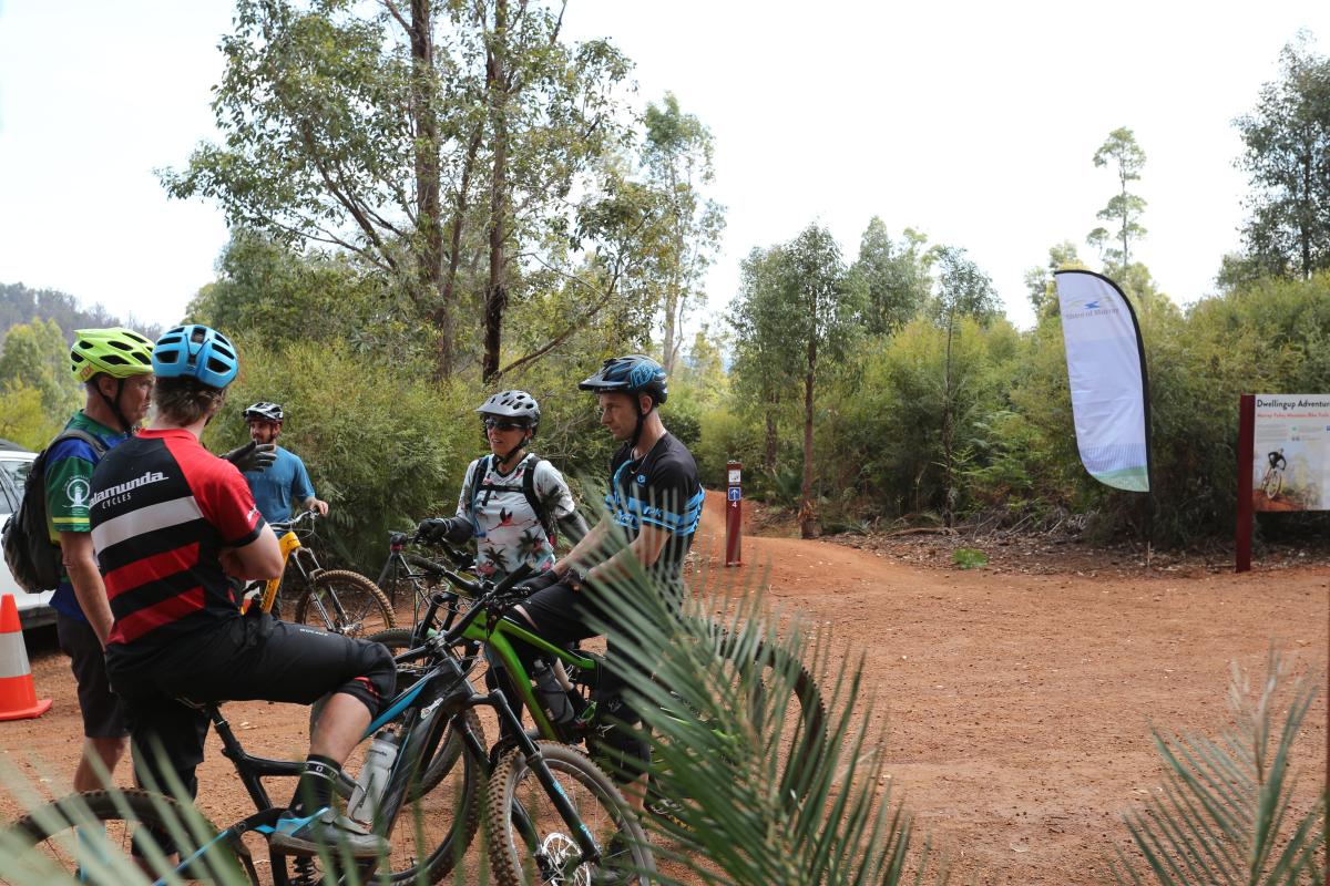 Bikers ready to ride at Dwellingup Adventure Trails