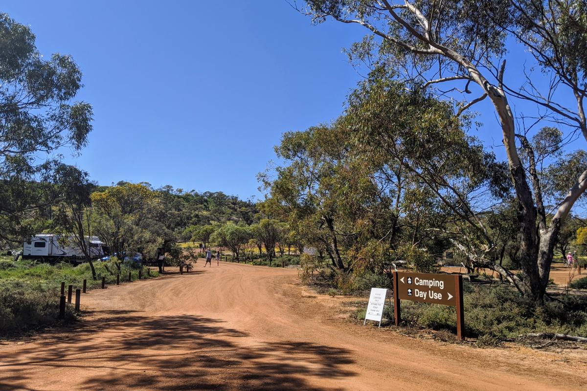 Entrance to Miners Campground Entrance to Miners Campground