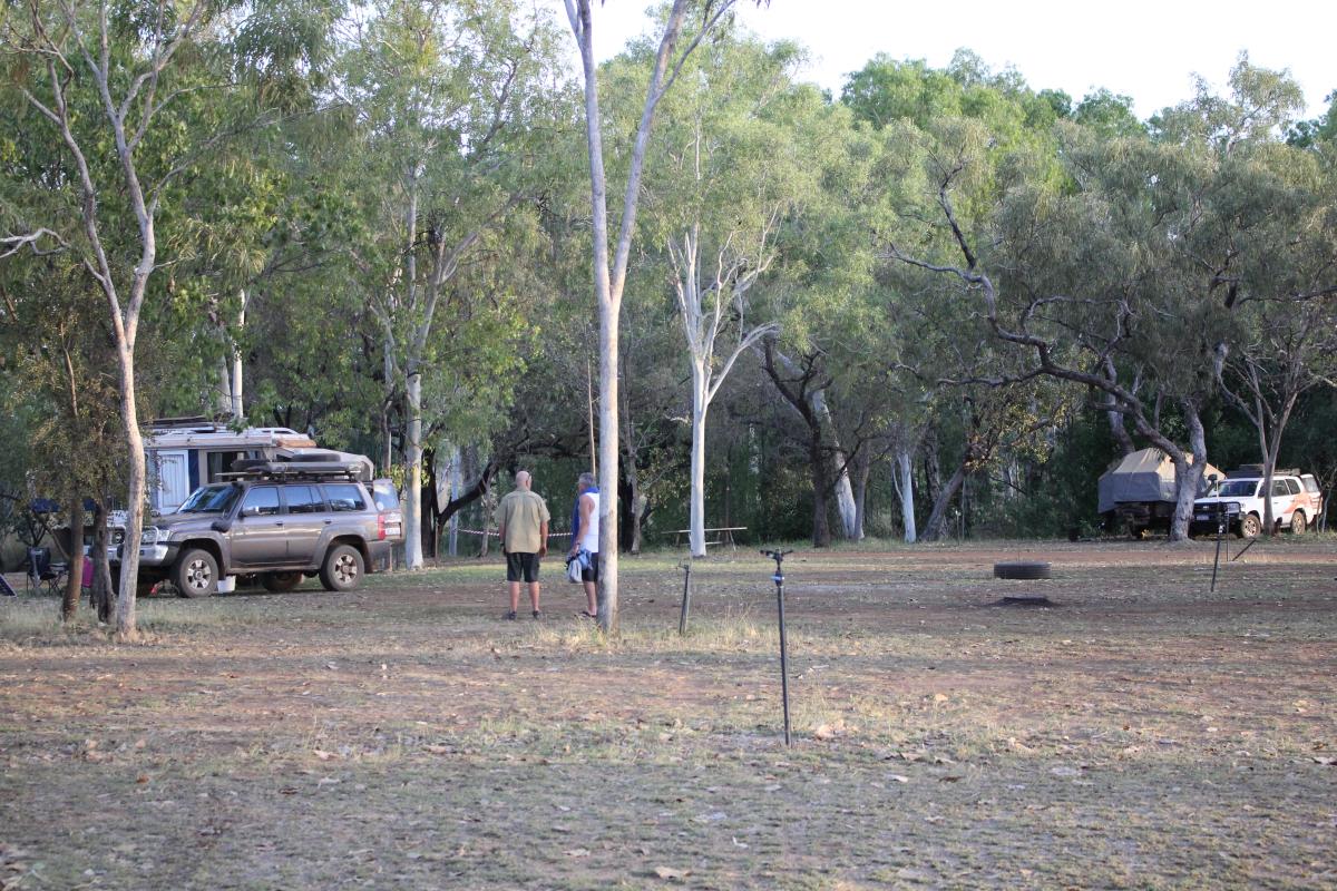 camper trailers and caravan in the camping area 