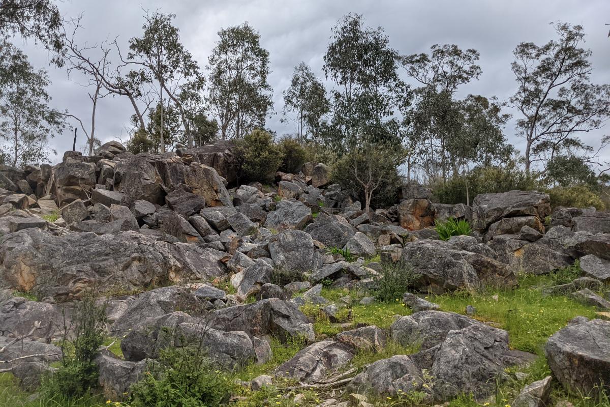 Rocky outcrops in Walyunga National Park