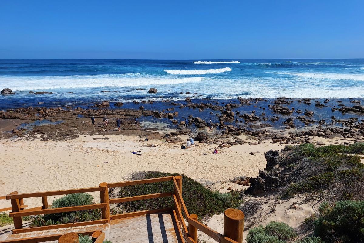 Moses Rock North staircase and beach