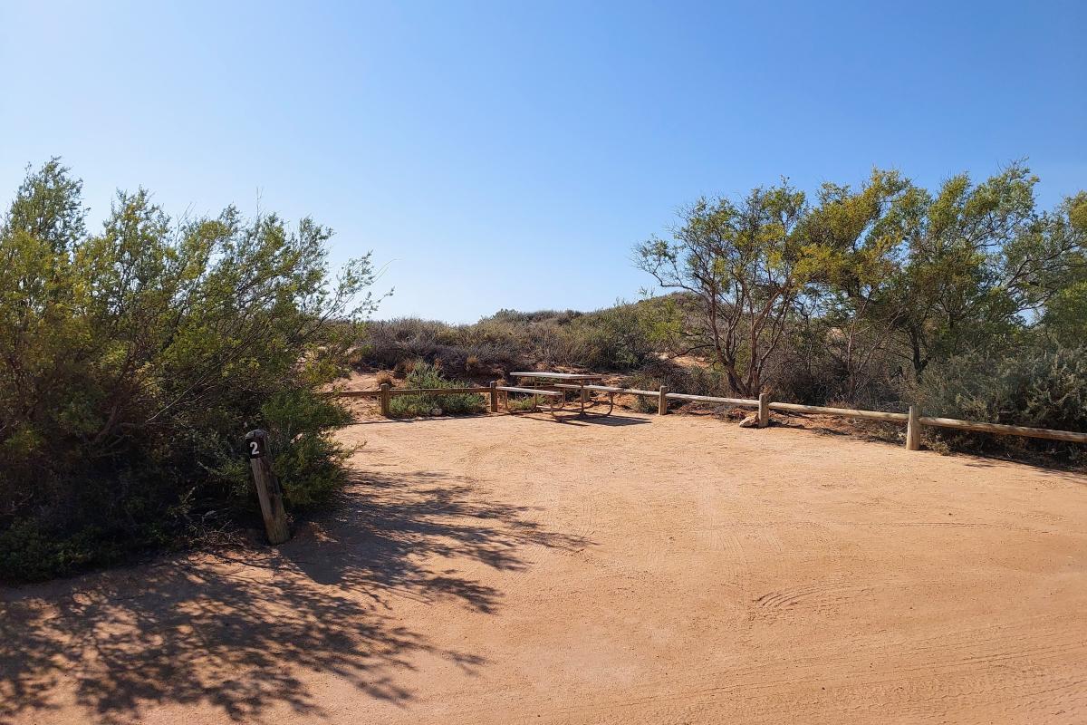 One of the campsites at Neds Campground