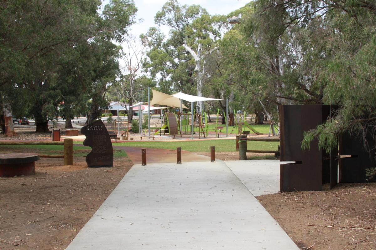 Maidens Reserve View of playground walking out of Maidens Reserve