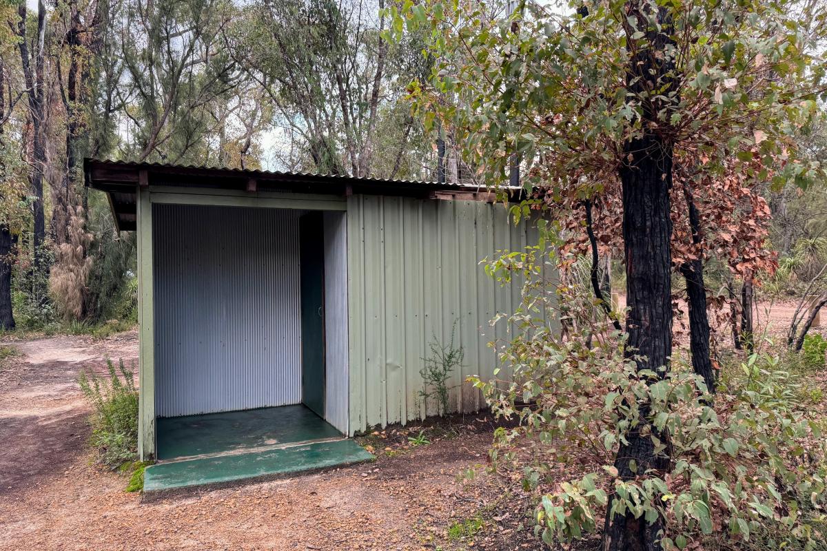 Toilets for the Canebrake Pool picnic area and campground