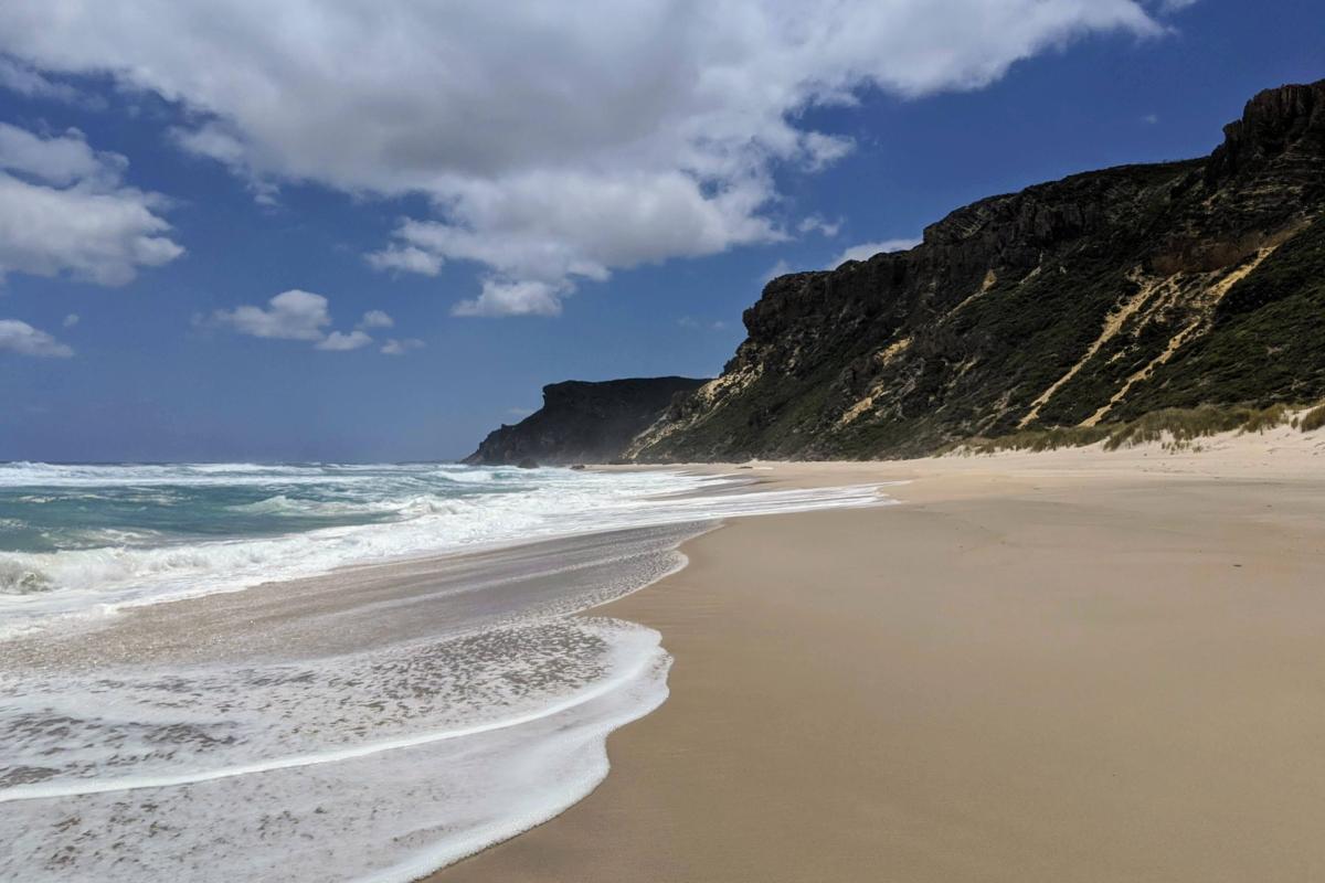 Western end of Salmon Beach