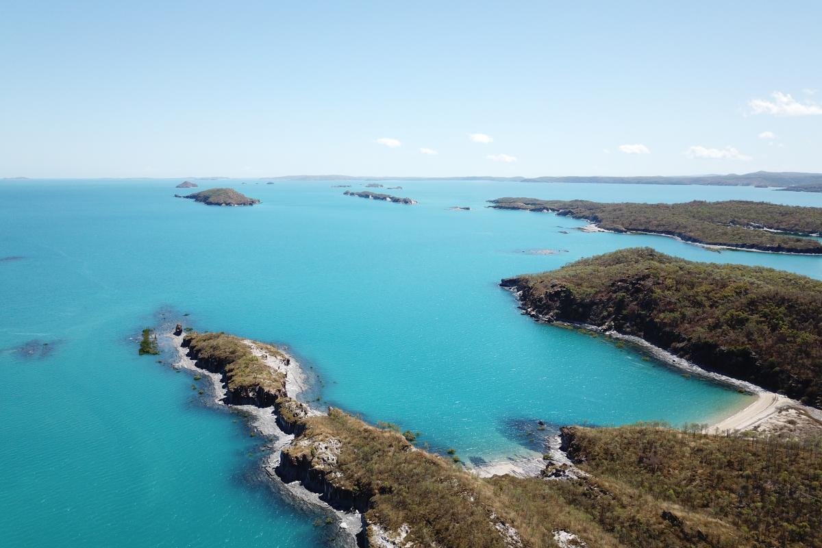 Edeline Island Islands in marine park.