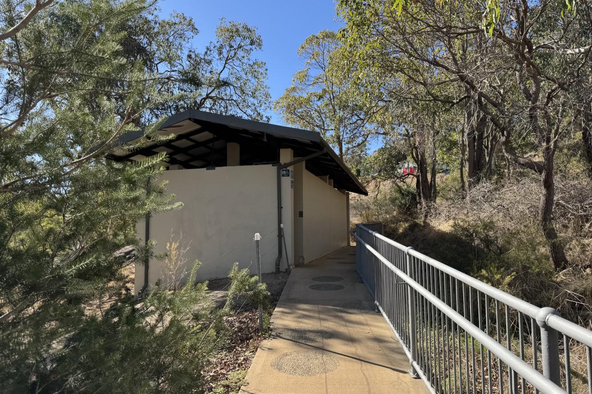 Lesmurdie Falls path to toilet to show accessibility