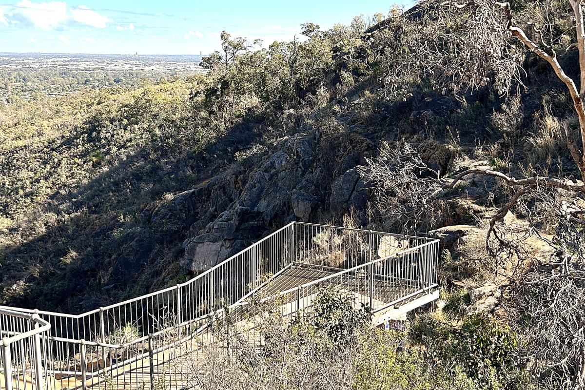 Lesmurdie Falls Lookout point over falls.